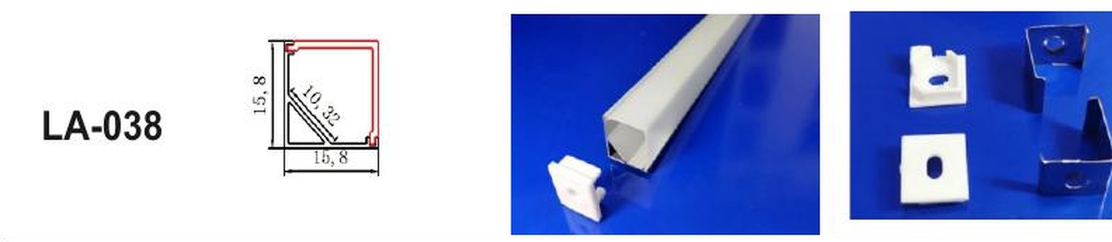 LED Aluminium Profile LA-038 — Preet Glow PG-ALP-038