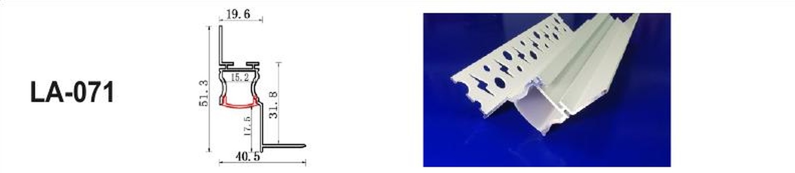LED Aluminium Profile LA-071 — Preet Glow PG-ALP-071