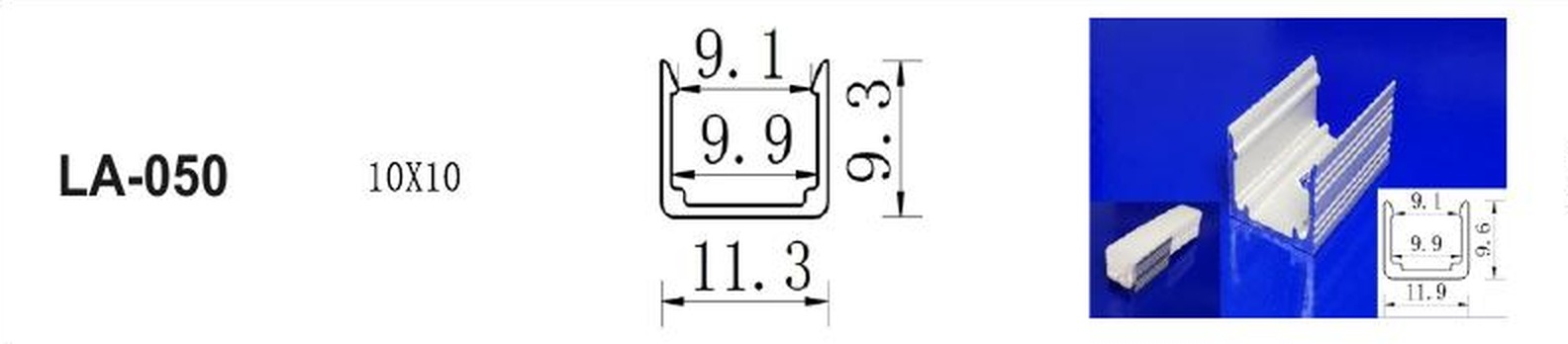 LED Aluminium Profile LA-050 — Preet Glow PG-ALP-050