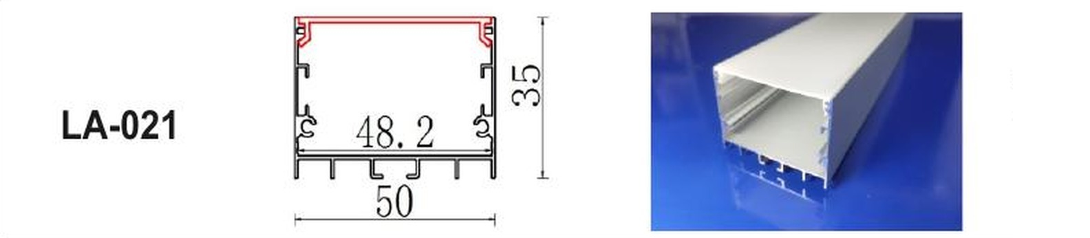 LED Aluminium Profile LA-021 — Preet Glow PG-ALP-021