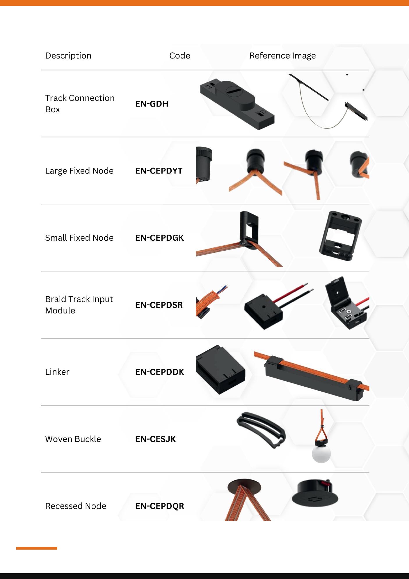 Track Connection Nodes & Accessories — Preet Glow PG-MAG-022