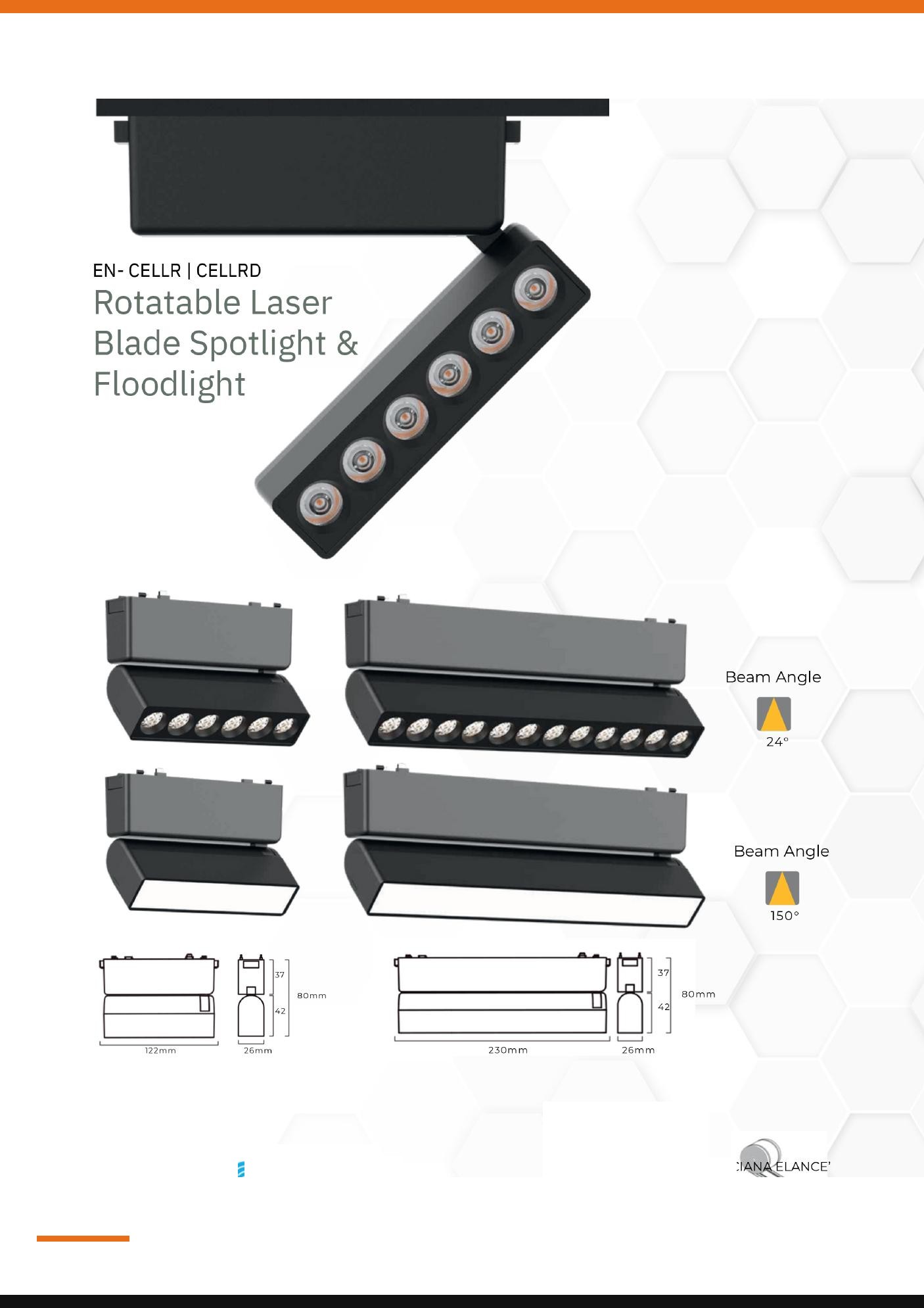 Rotatable Laser Blade Spotlight & Floodlight — Preet Glow PG-MAG-017