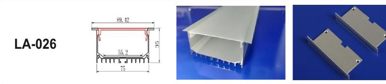 LED Aluminium Profile LA-026 — Preet Glow PG-ALP-026