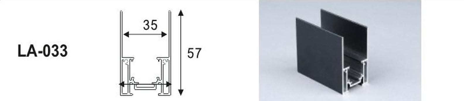 LED Aluminium Profile LA-033 — Preet Glow PG-ALP-033