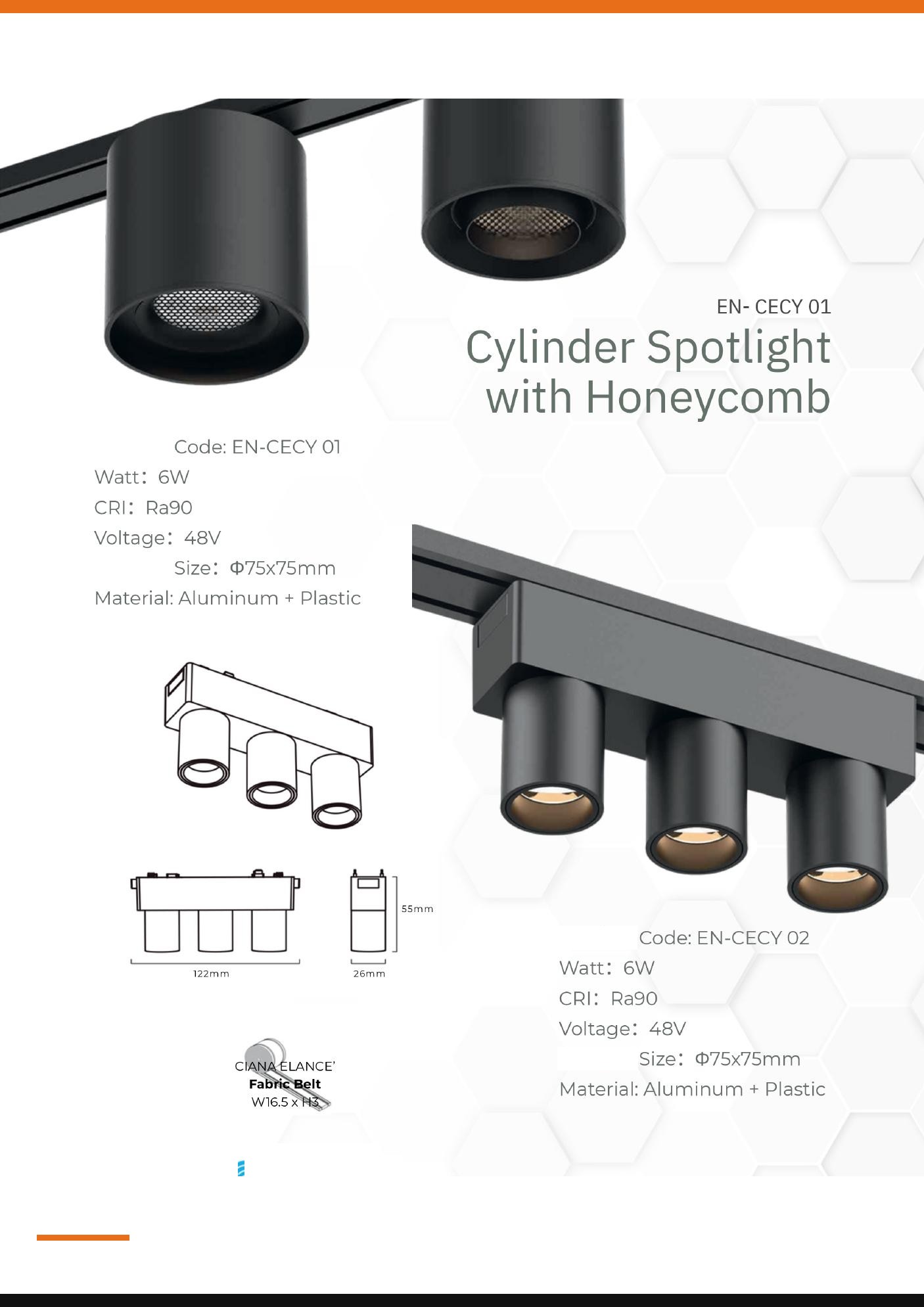 Cylinder Spotlight with Honeycomb — Preet Glow PG-MAG-018