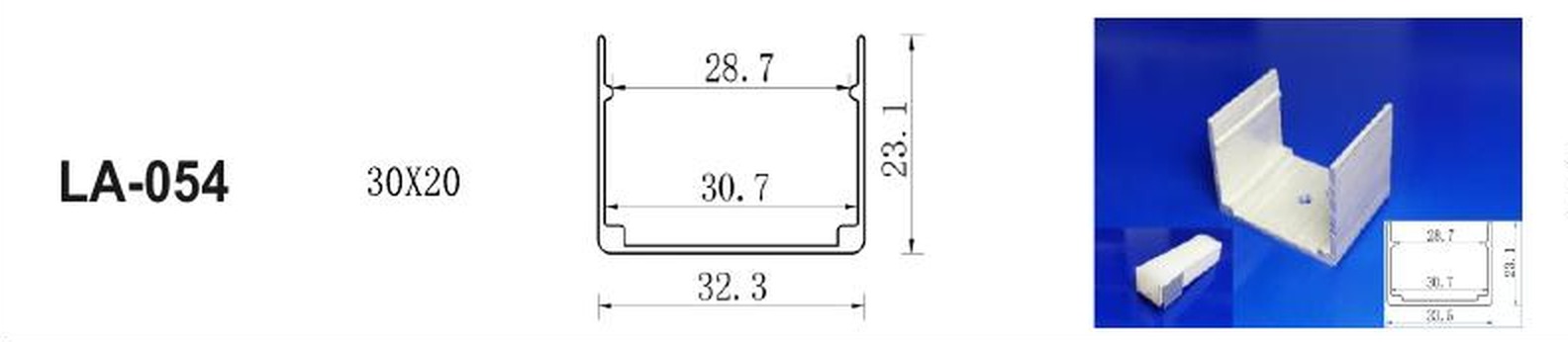 LED Aluminium Profile LA-054 — Preet Glow PG-ALP-054
