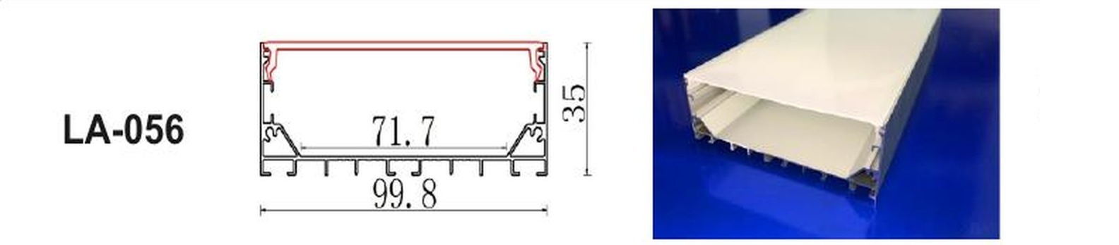 LED Aluminium Profile LA-056 — Preet Glow PG-ALP-056
