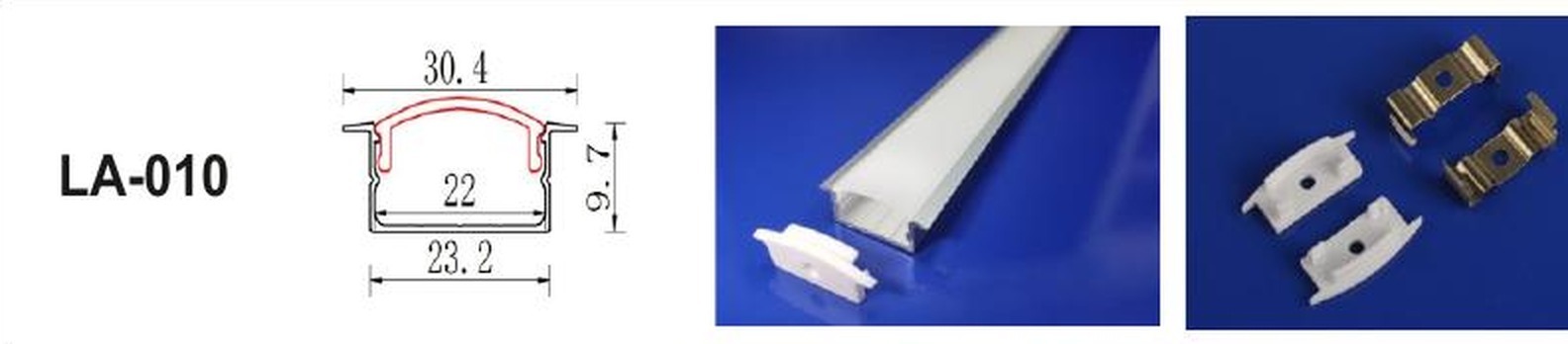 LED Aluminium Profile LA-010 — Preet Glow PG-ALP-010
