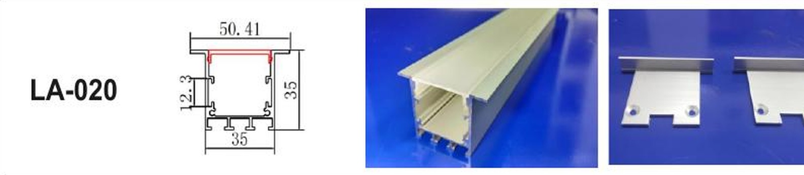 LED Aluminium Profile LA-020 — Preet Glow PG-ALP-020