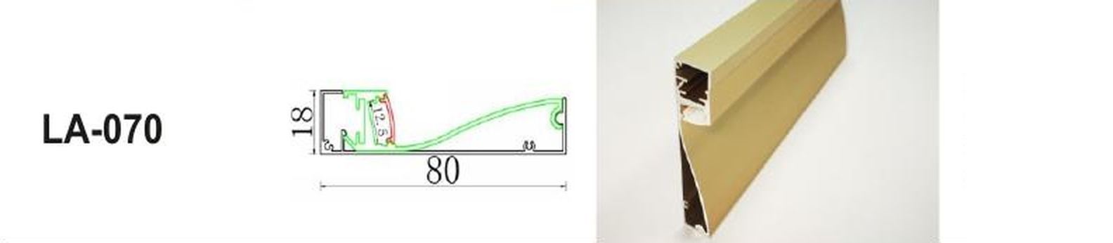 LED Aluminium Profile LA-070 — Preet Glow PG-ALP-070