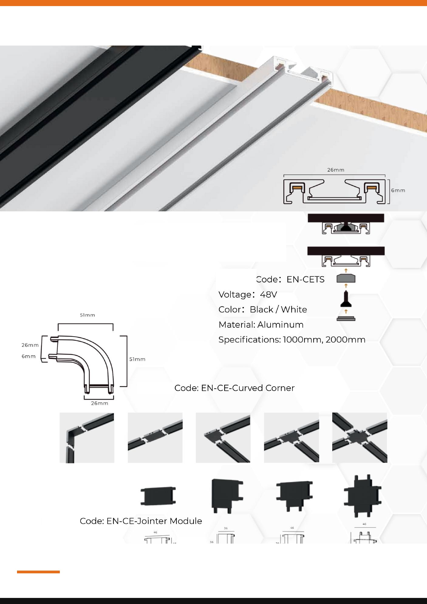 Ultra-Thin Track Corners & Jointer Modules — Preet Glow PG-MAG-014