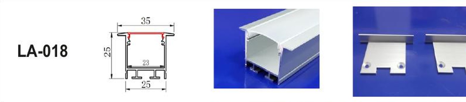 LED Aluminium Profile LA-018 — Preet Glow PG-ALP-018