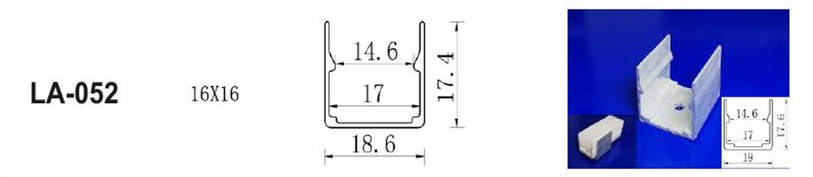 LED Aluminium Profile LA-052 — Preet Glow PG-ALP-052