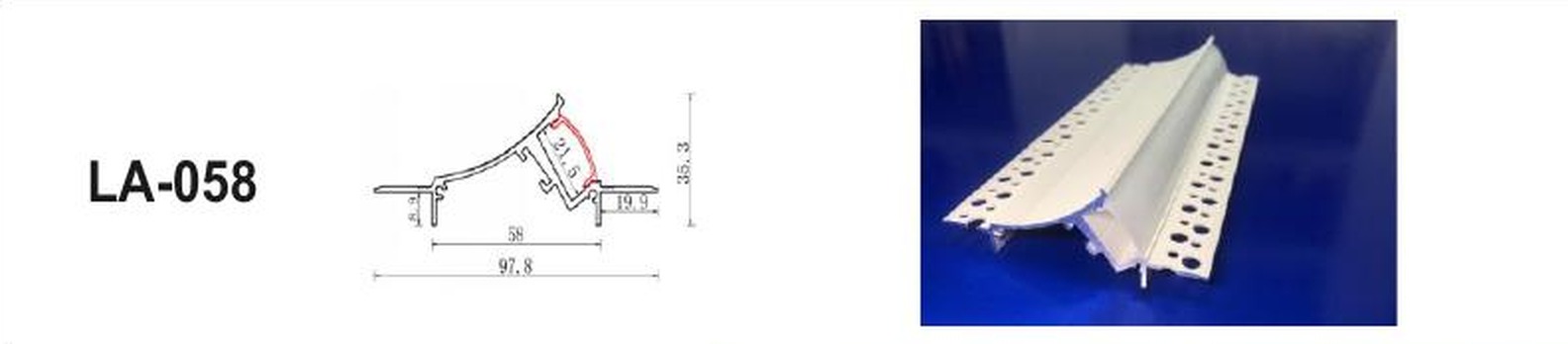 LED Aluminium Profile LA-058 — Preet Glow PG-ALP-058