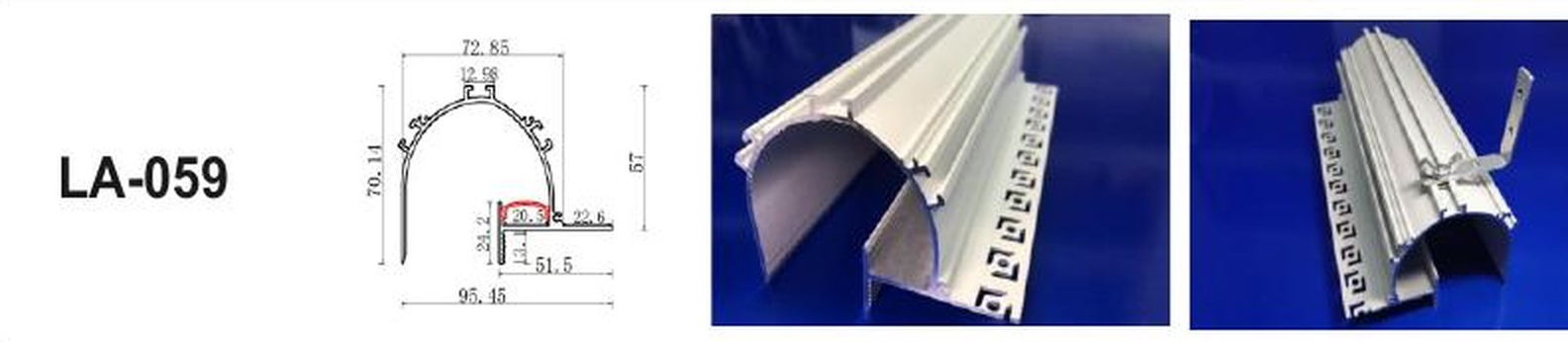 LED Aluminium Profile LA-059 — Preet Glow PG-ALP-059
