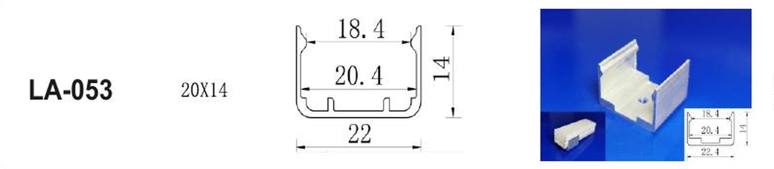 LED Aluminium Profile LA-053 — Preet Glow PG-ALP-053