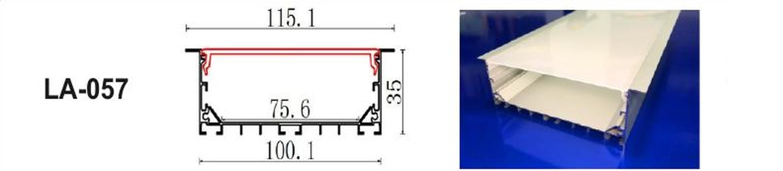 LED Aluminium Profile LA-057 — Preet Glow PG-ALP-057