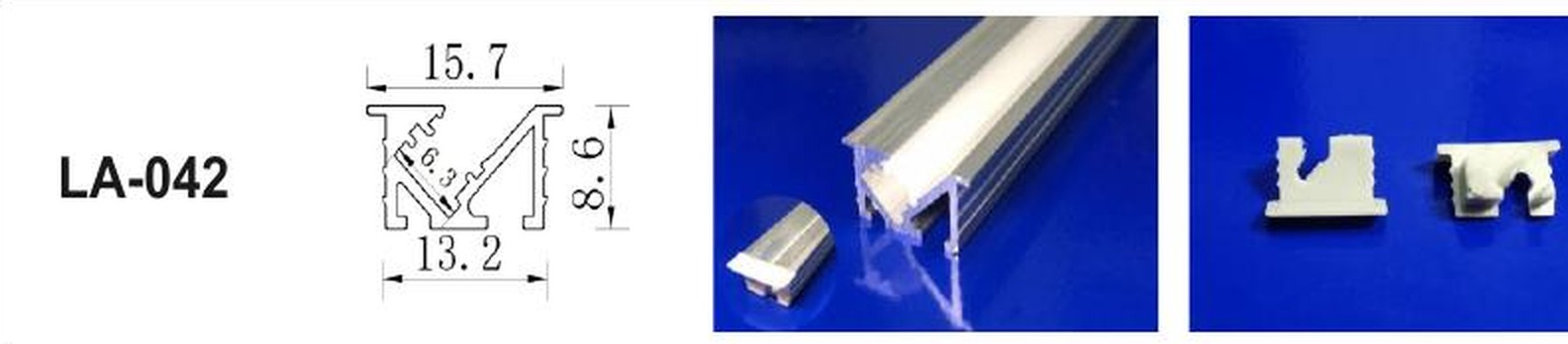 LED Aluminium Profile LA-042 — Preet Glow PG-ALP-042