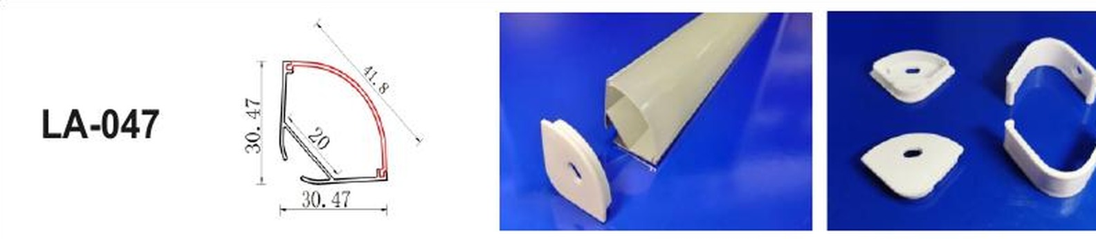 LED Aluminium Profile LA-047 — Preet Glow PG-ALP-047