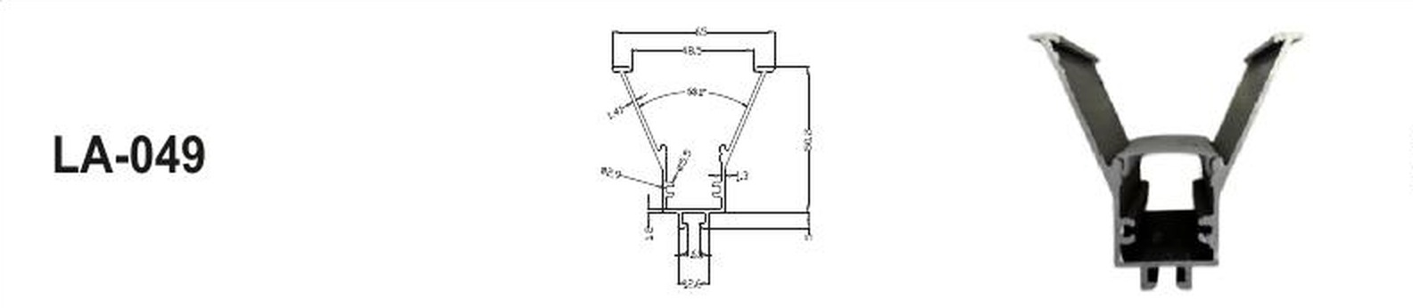 LED Aluminium Profile LA-049 — Preet Glow PG-ALP-049