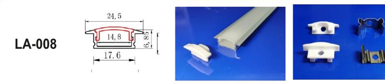LED Aluminium Profile LA-008 — Preet Glow PG-ALP-008