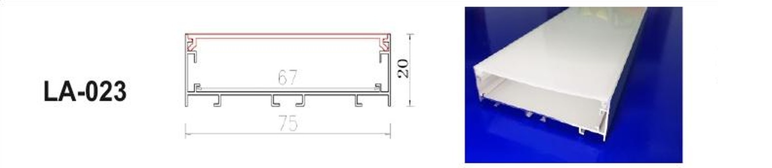 LED Aluminium Profile LA-023 — Preet Glow PG-ALP-023