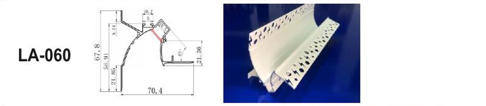 LED Aluminium Profile LA-060 — Preet Glow PG-ALP-060